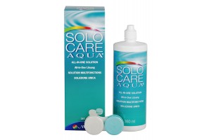 SOLO-care Aqua (360 ml), kontaktlencse folyadék tokkal