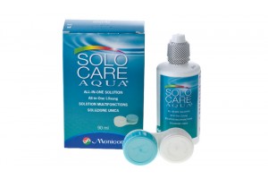 SOLO-care Aqua (90 ml), kontaktlencse folyadék tokkal